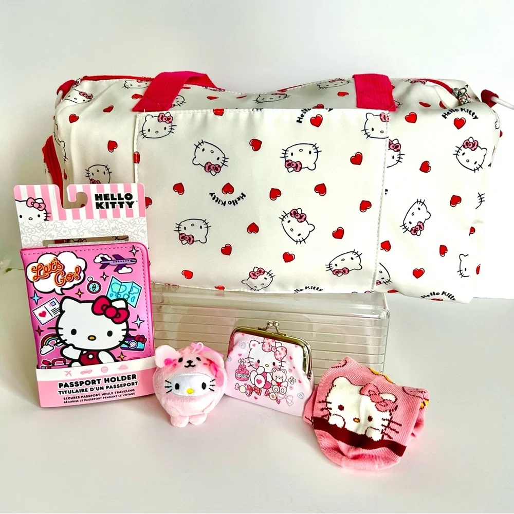 ❤️Hello Kitty Adorable 5-Piece Duffel Travel Bag Bundle! - Picture 12 of 12